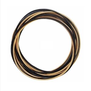 Guitar String Stretch Bracelets - Gold & Black